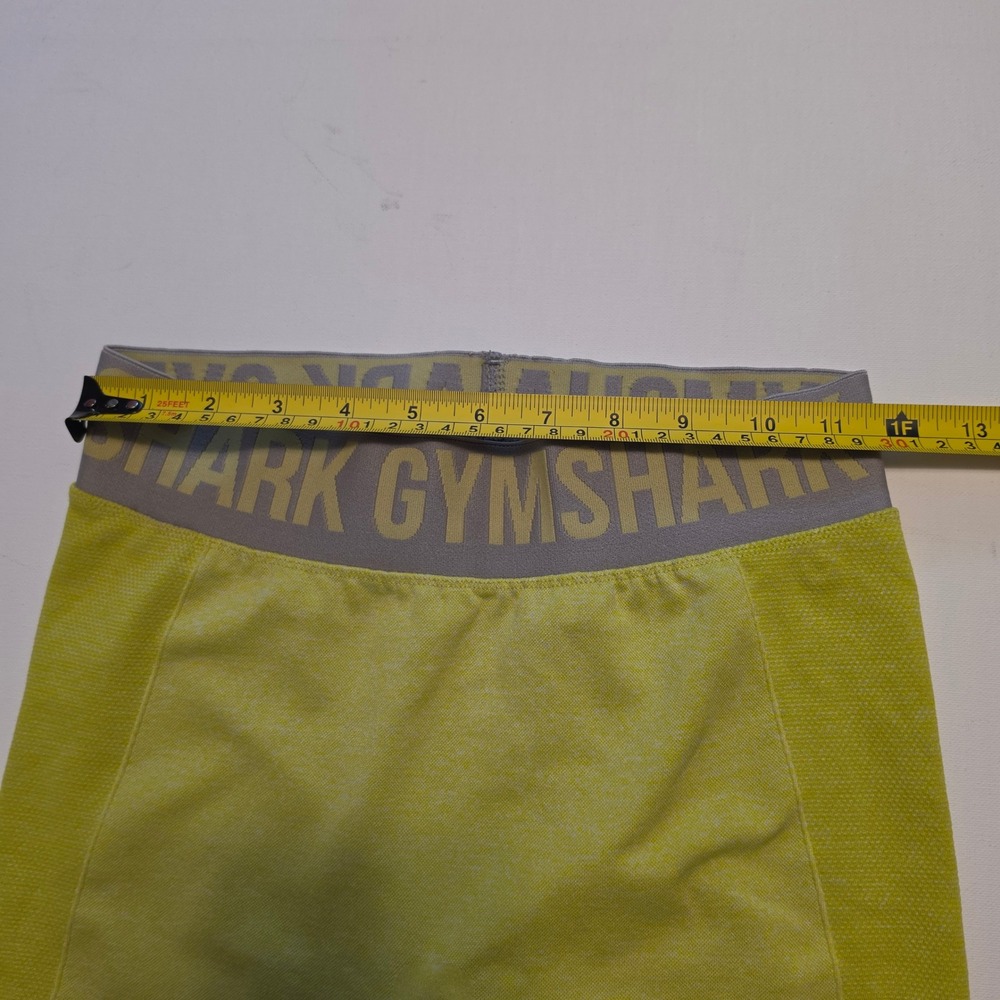Gymshark Flex Cycling Shorts Seamless Marl Yellow Grey Size Small - Picture 3 of 5